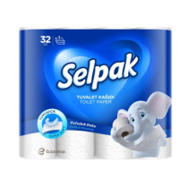 Silback Bath Towel Roll 140 Sheets 3 Layers 9.6cm x 12cm 32 Rolls