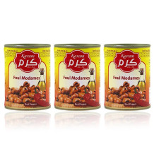 Karam Fava Beans Spicy Easy Open Cans 380 Grams 3 Pieces
