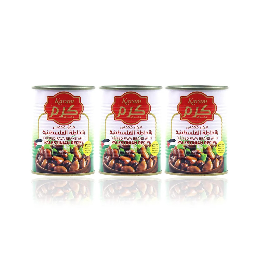 Karam Fava beans with Palestinian mixture 380 grams 3 pieces