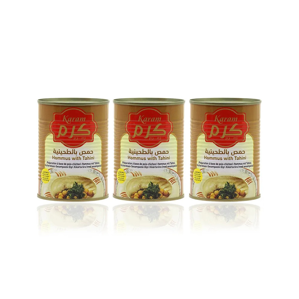 Karam Chickpeas Tahini Cans 380 g 3 Pieces