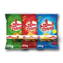 شيبس تسالي 155 جم بانواعه 3 حبة
