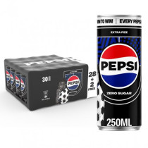 Pepsi Drink Zero Sugar Cans 250 ml 28+2 Free