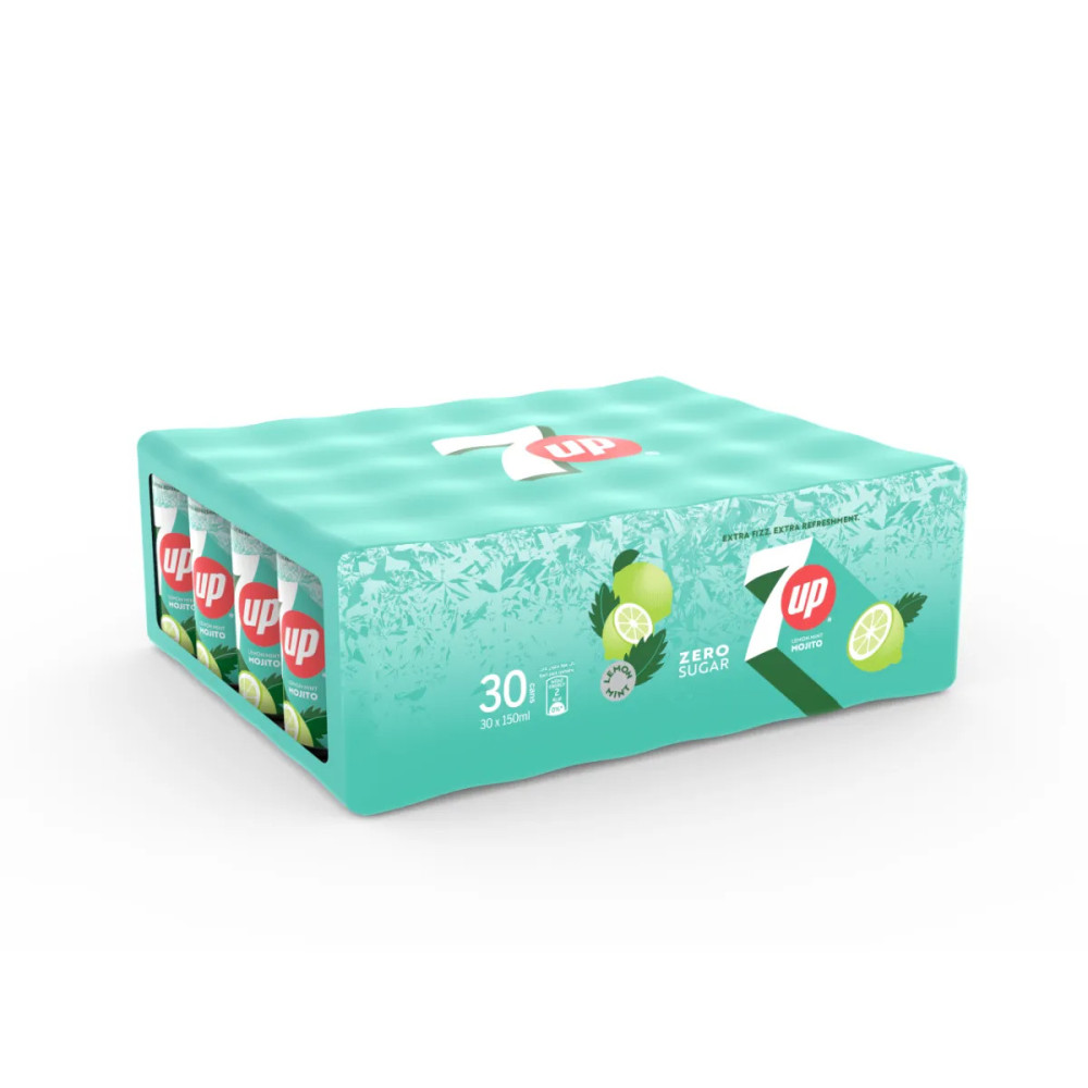 Seven Up Mojito Lemon Mint Zero Sugar 150ml 30 Pieces
