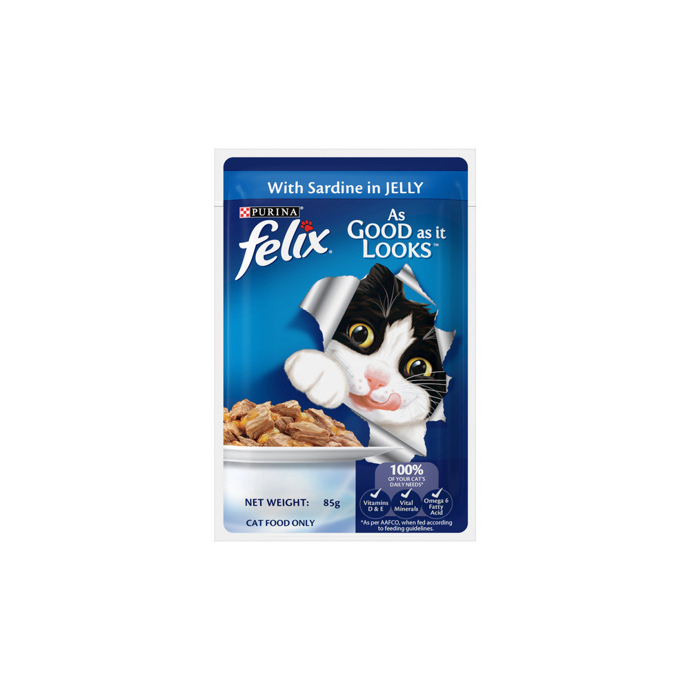 Envelope Flax Sardines Jelly for 85g Cats