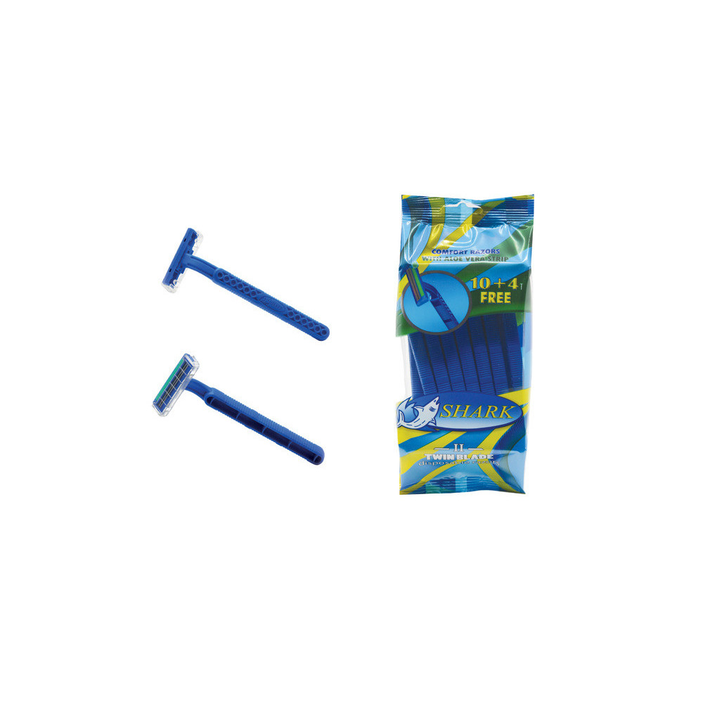 Shark Travel razor blades with a fixed handle + smoothing strip 10+4