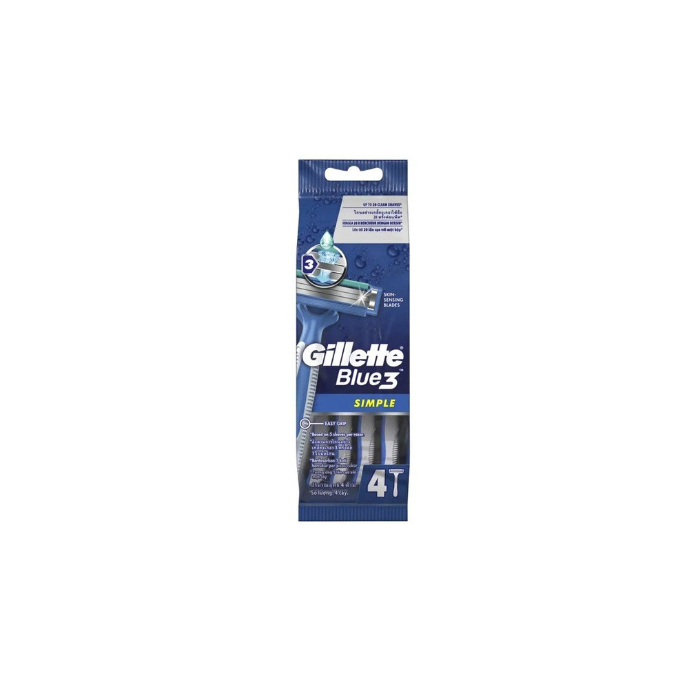 Gillette Blue Simple3 4Ct