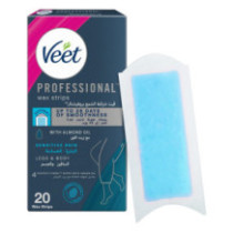 Veet hair removal wax strips for sensitive skin - 20 pieces