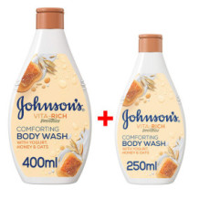 Johnson's Vita Rich Body Wash With Yoghurt Honey & Oats - 400ml+250ml