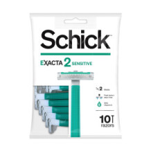 Schick Exacta Disposable Razors With Aloe 2 Blades 10Pcs