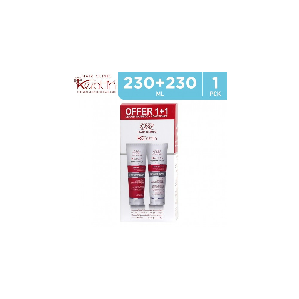 Eva Hair Clinic Keratin Hair Vitality Shampoo 230 ml 1+1
