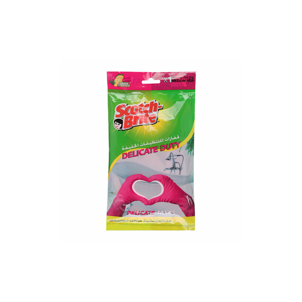Scotch Brite Delicate Duty Household Hand Gloves Medium 1 Pair