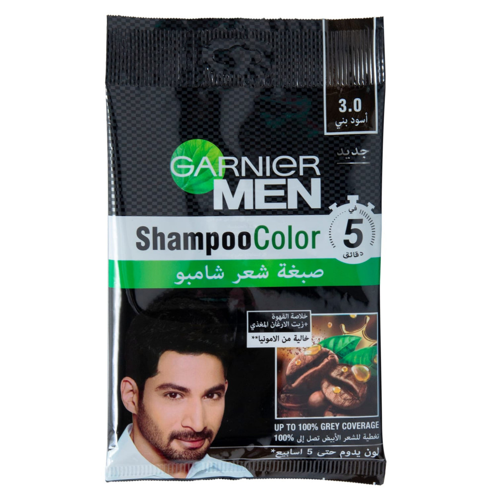 Garnier Hair Dye Shampoo for Men Black Brown No. 3 20 ml