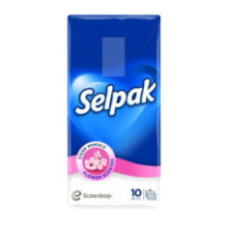 Silpack Pocket Paper Towels 10 Pieces 4 Layers 21.5cm x 21.5cm With Spring Fresh Scent