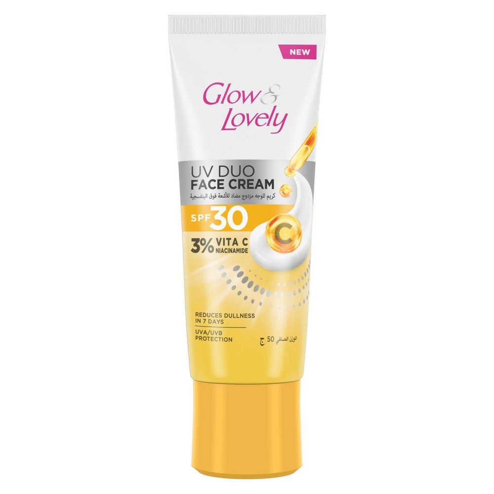 Glow & Lovely UV Duo Face Cream SPF30 3% Vitamin C Niacinamide 50 g