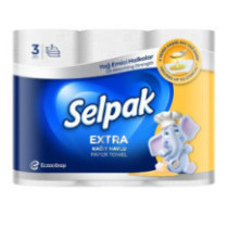 Silpack Extra Paper Towel Roll 75 Sheets 3 Layers 21.8cm 12cm 3 Rolls