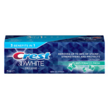 Crest 3D White Deluxe Anti-Tobacco Fresh Whitening Toothpaste 75 ml