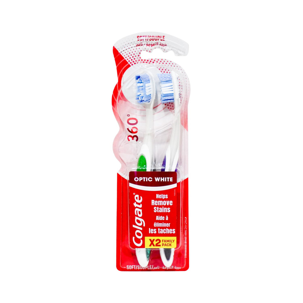 Colgate Toothbrush 360 Optic White 2pk
