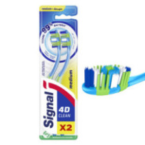 Signal 4D Medium Cleaning Toothbrush 2 pieces