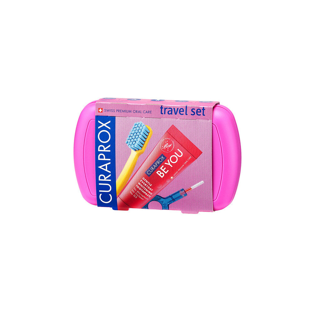 Cuerabrooks Travel Brushes Set + PU10ml Pink