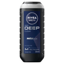 Nivea Men 3in1 Deep Clean Shower Gel 250 ml