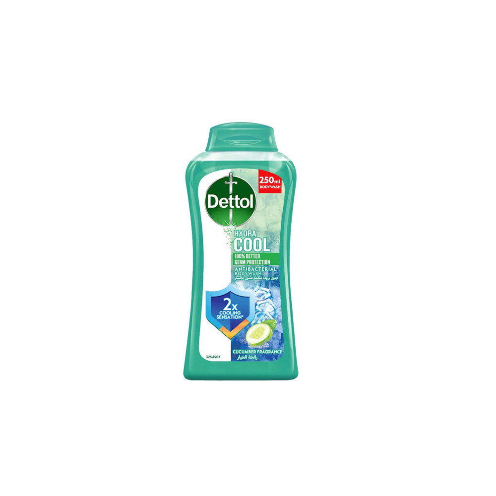 Dettol Hydra Cool Antibacterial Body Wash Cucumber Fragrance Blue 250ml