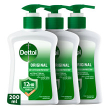 Dettol Original Antibacterial Hand Wash Pine 200ml 2+1 Free