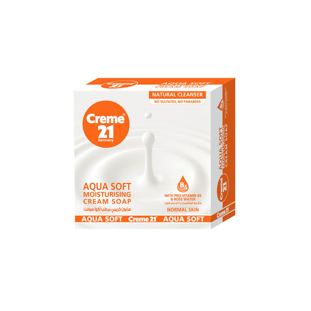 Cream 21 Aqua Soft Moisturizing Cream Soap 4 x 125g