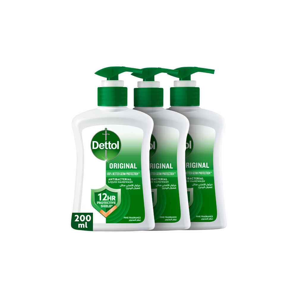 Dettol Antibacterial Hand Washing Liquid 200ml 2+1