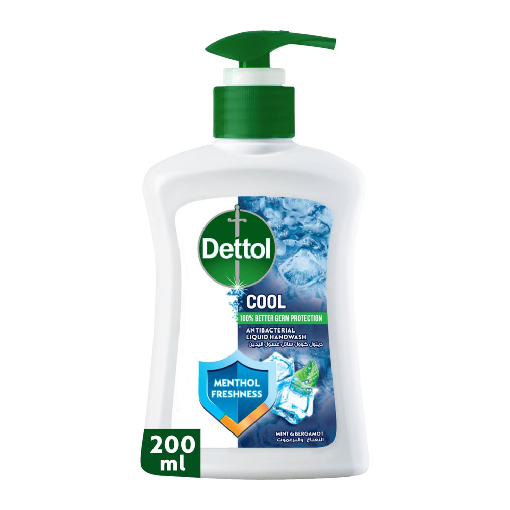 Dettol Cool Liquid Handwash Pump Mint & Bergamot Scent 200 ml
