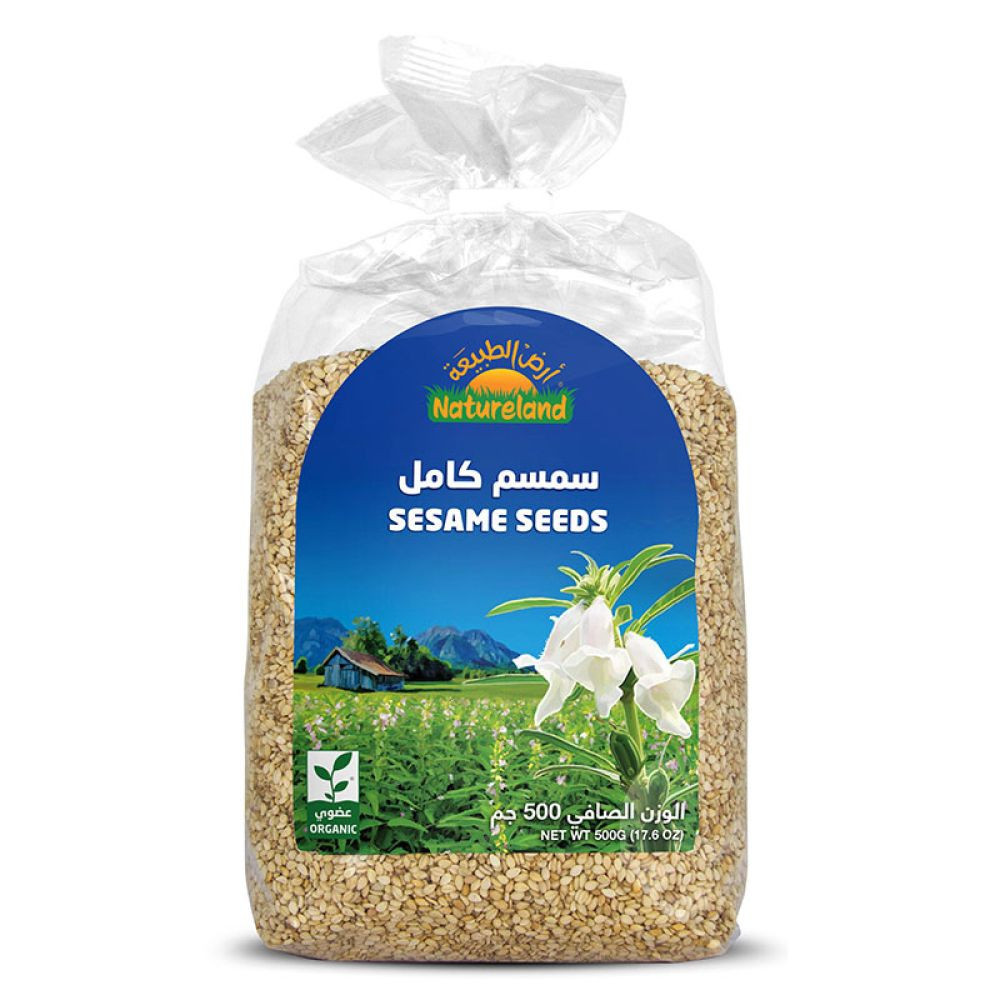 Natureland Organic Whole Sesame Seeds 500 Gm