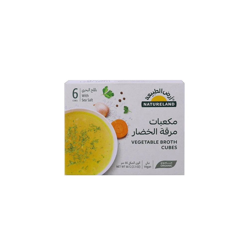 أرض الطبيعة مكعبات مرق الخضار العضوية 66غم