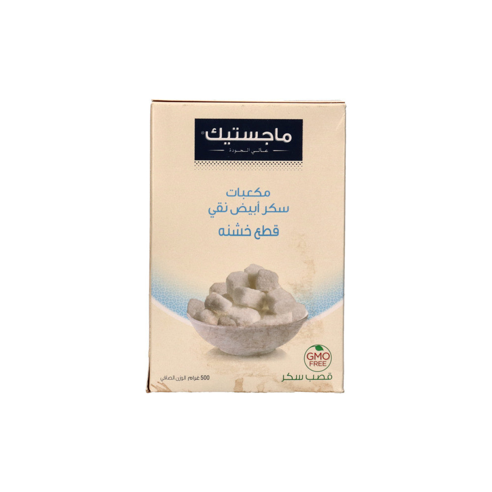 ماجستيك قصب سكر أبيض مقطع خشن 500 جم.