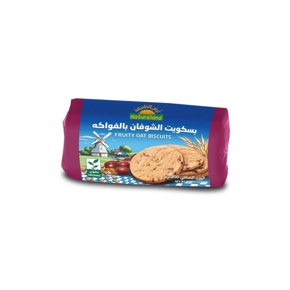 Natureland Organic Fruity Oat Biscuits 300 Gm