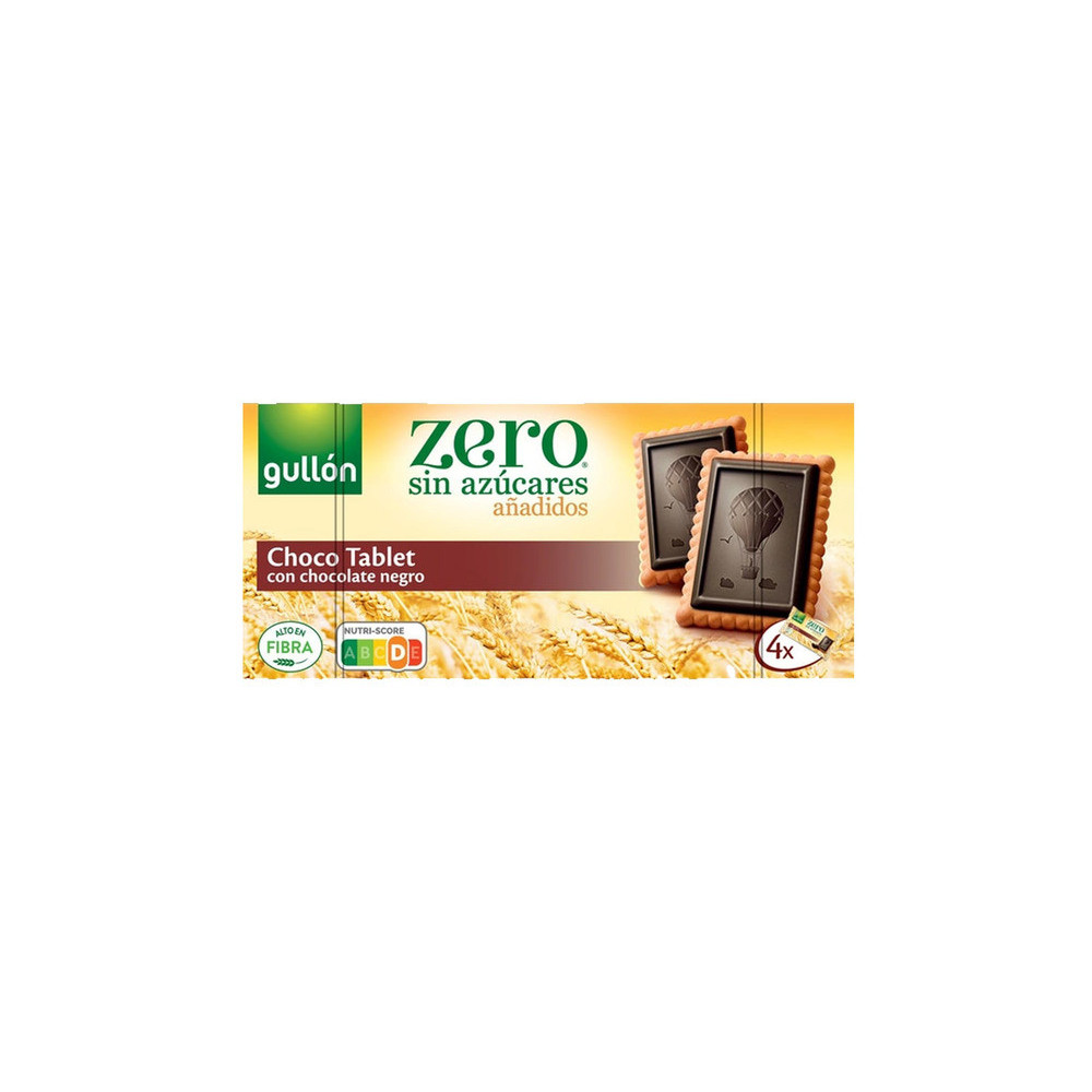 Gullon, Square biscuits with oats dipped in chocolate without sugar 150gm