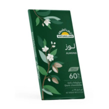 Organic Dark Chocolate Bar 60% Cocoa 100g - Natureland - Almonds