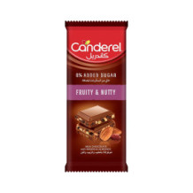Canderel chocolate bars raisins and almonds 100 g