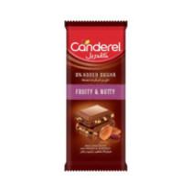 Canderel chocolate bars raisins and almonds 100 g