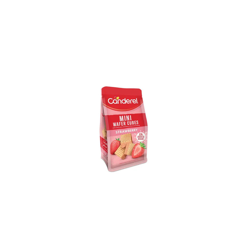 Canderel mini wafer strawberry cubes 100 grams