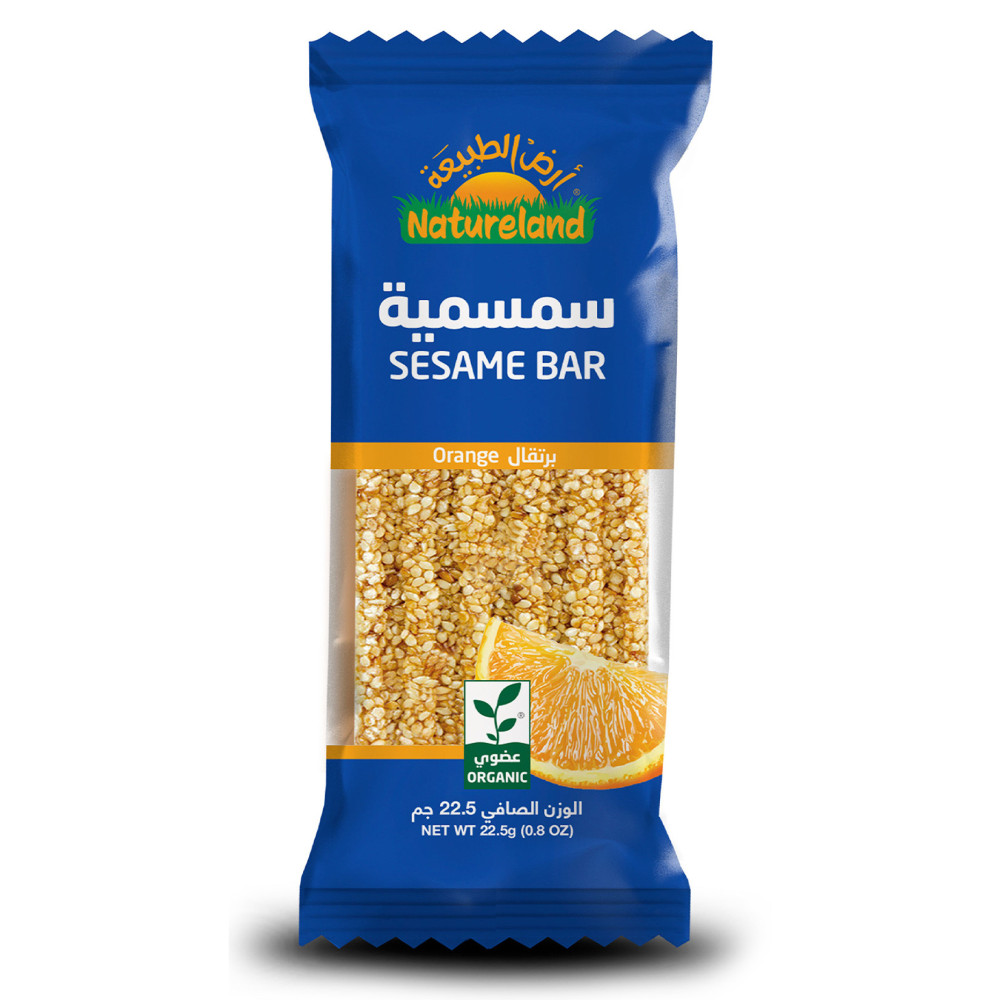 Natureland Orange Sesame Bar Organic 22.5 gm