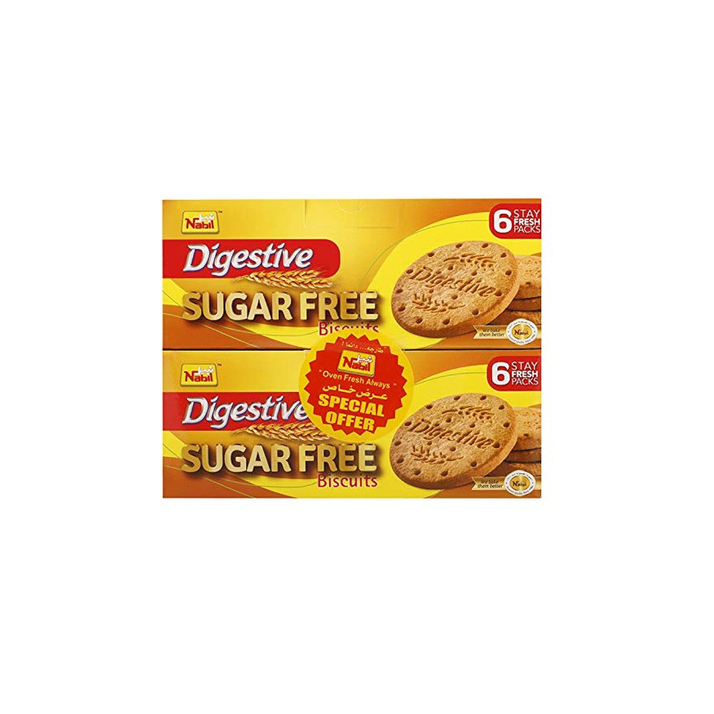 Nabil Digestive Sugar Free Biscuits 2x250g