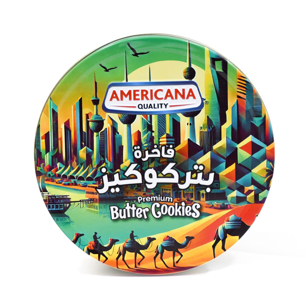 Americana Butter Cookies Blue Tin, 454gm