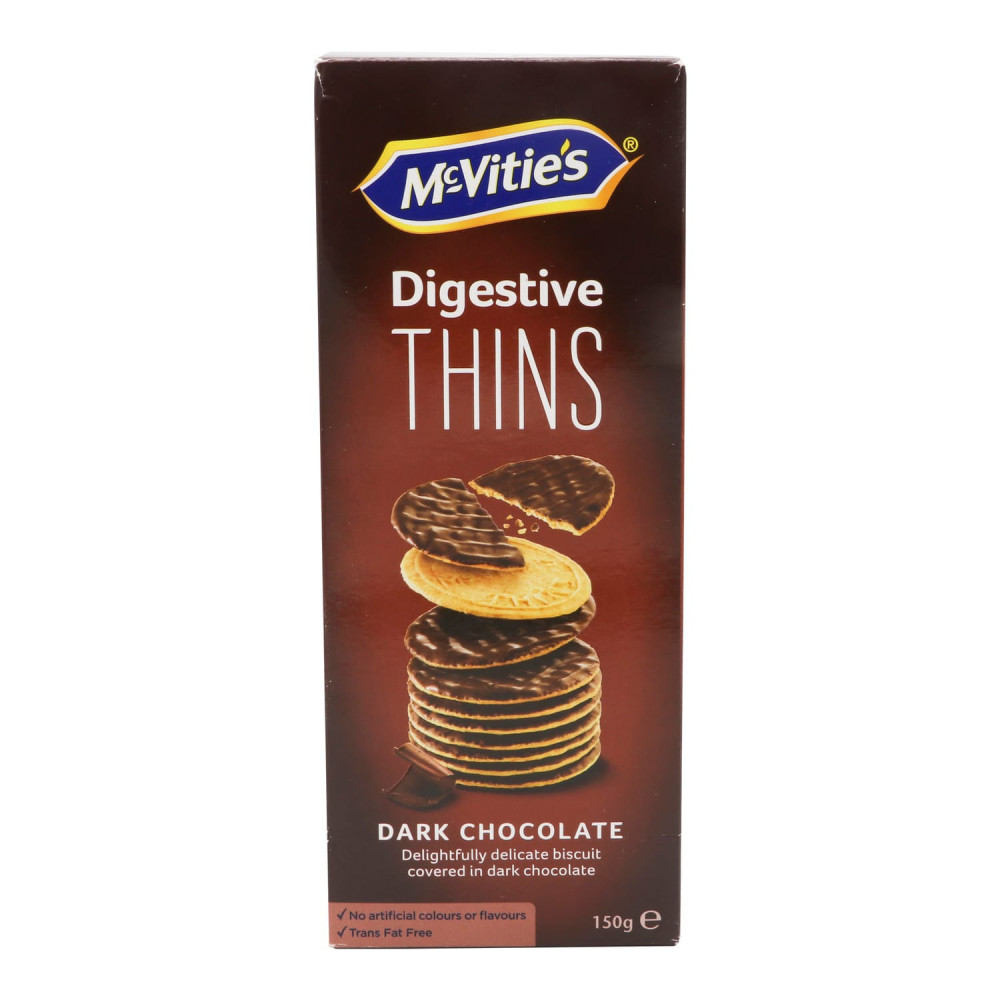 Mcvities Digestive Thins Dark Choco 150 g