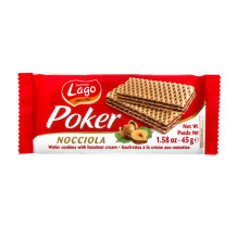 Lago Poker Hazelnut Cream Wafers 45g