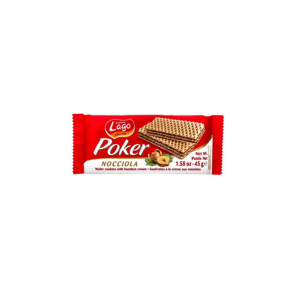 Lago Poker Hazelnut Cream Wafers 45g