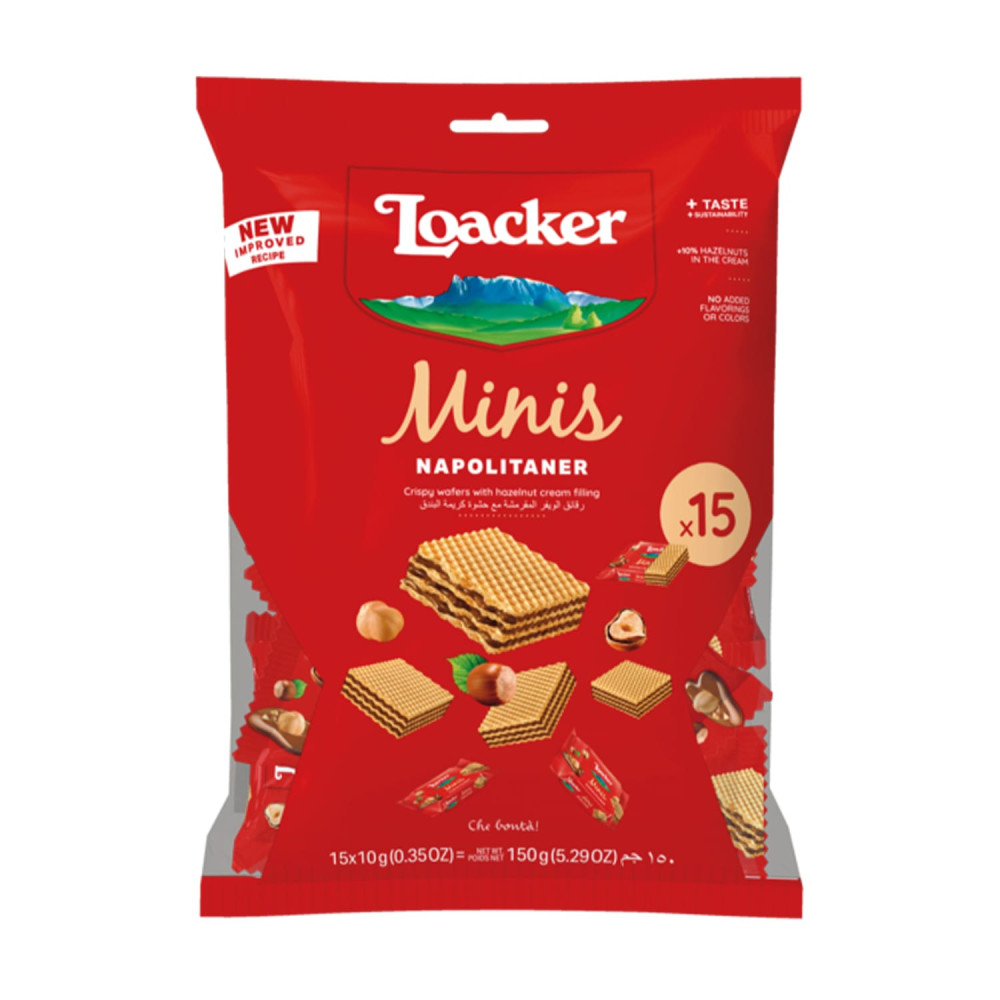Loacker Minis Napolitaner hazelnut Wafers 150 g