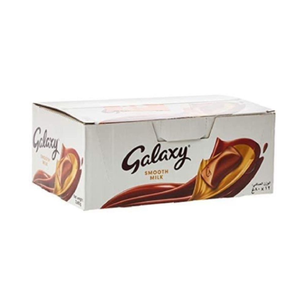 Galaxy Chocolate Bar Smooth Milk 80Gx12
