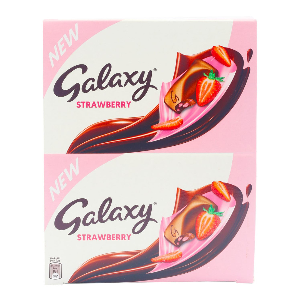 Galaxy Milk Chocolate with Strawberry Pieces 24 x 36 g