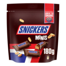 Snickers Mini Chocolate Bar with Peanut Filling, 180 g