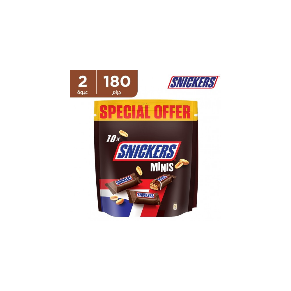 Snickers Mini Chocolate Bars with Peanut Filling 2 180 g