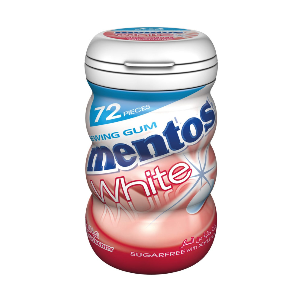 Mentos White Sugar Free Strawberry Gum 103g